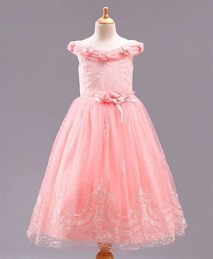 Babyhug Sleeveless Party Wear Gown - Pink