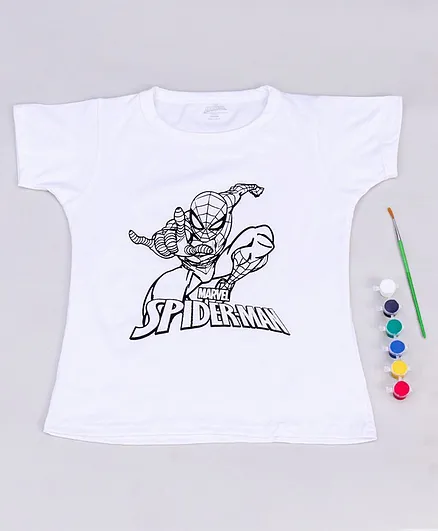 Ratnas Spider Man Perfect Tshirt Painting Kit- White