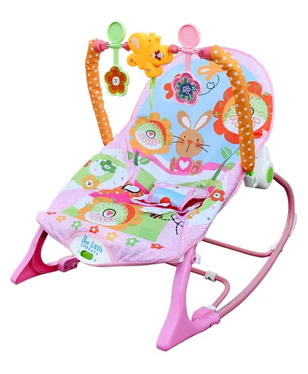 THE LITTLE LOOKERS Infant to Toddler Musical Rocker - Pink