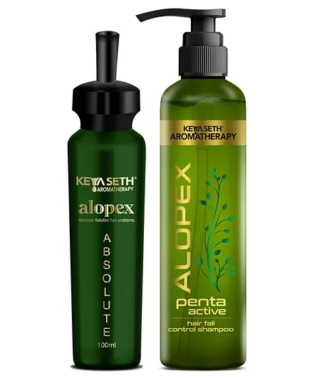 Keya Seth Aromatherapy Alopex Absolute And Penta Active Shampoo Pack Of 2 -  200 ml, 100 ml Online in India, Buy at Best Price from  -  10580252