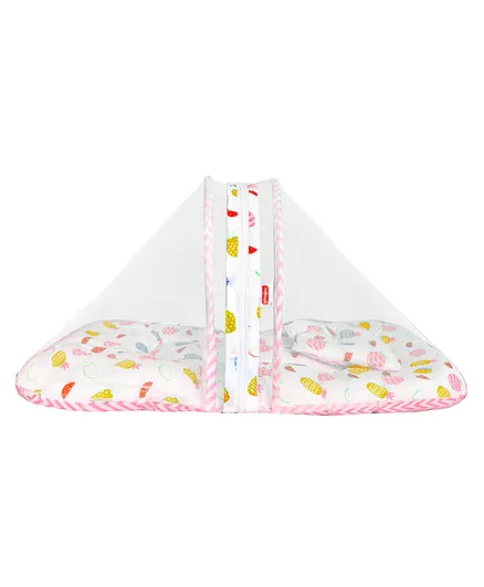 VParents Fruity Baby Bedding Set with Mosquito Net & Pillow - Pink