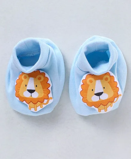 Babyhug Booties Lion Print - Blue