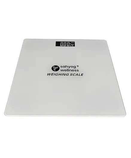 Sahyog Wellness Personal Digital Weighing Scale With Glass Body - White