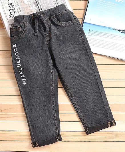 Babyoye Full Length Cotton Lycra Jeans - Grey