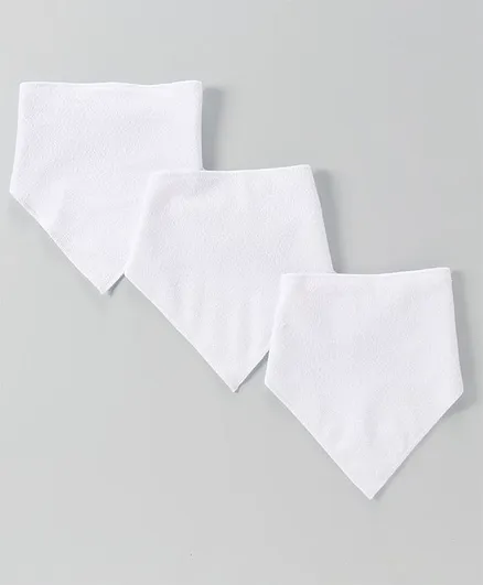 Mothercare Solid Bibs Pack Of 3  - White 