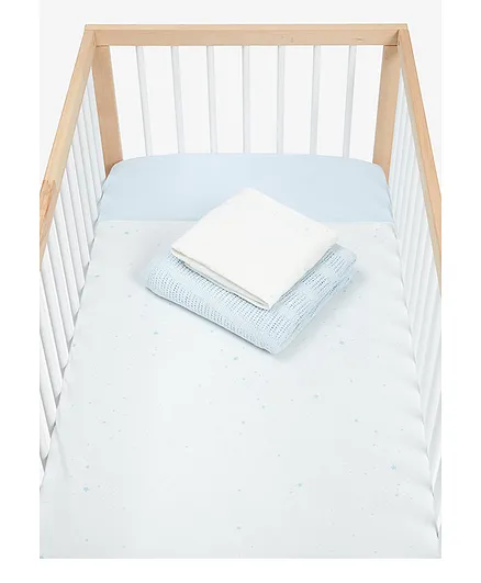 Mothercare Essentials Crib Bedding Set - Blue