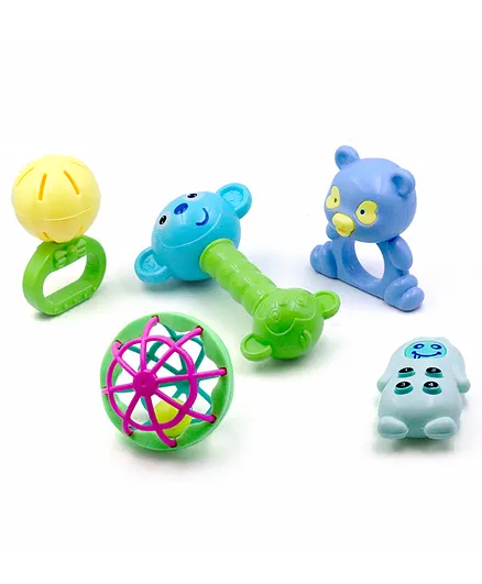 Aditi Toys Rattles in a Bag Set of 5 - Multicolour