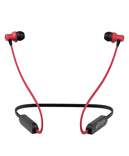 pTron Avento Classic In-Ear Wireless Bluetooth Earphones - Red
