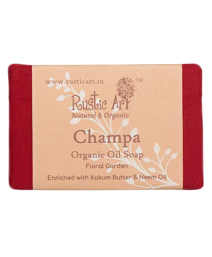 Rustic Art Organic Hand Made Cold processed Champa Soap - 100 gm