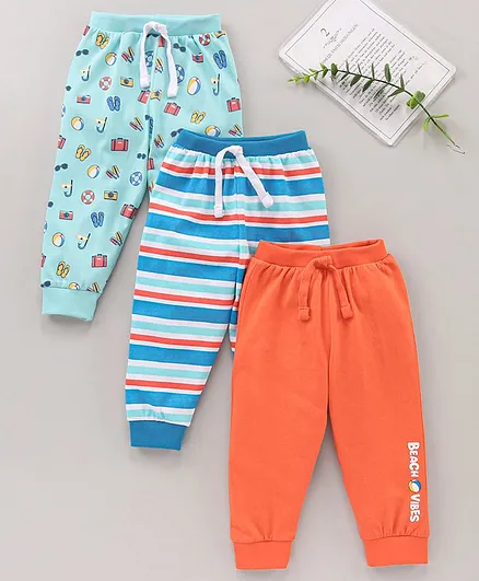 Babyhug Full Length Lounge Pants Pack Of 3 - Multicolor