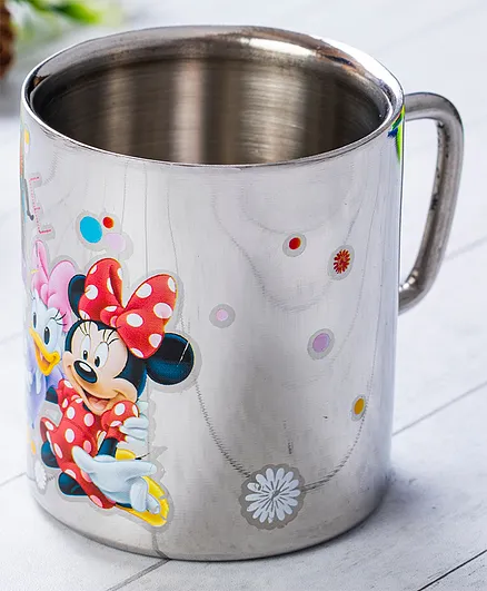 Minnie and Daisy Duck Ergo Safe Double Wall Mug Silver - 200 ml