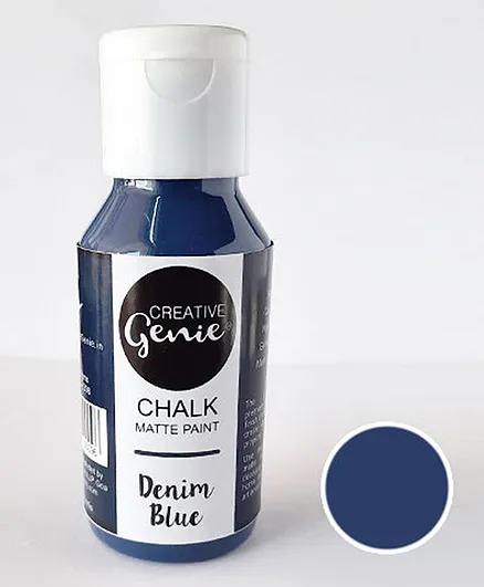 Creative Genie Chalk Paints Denim Blue - 60ml