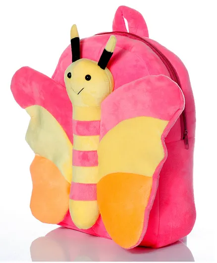 BABYJOYS Butterfly Shaped Plush Bag Pink - 12 Inches