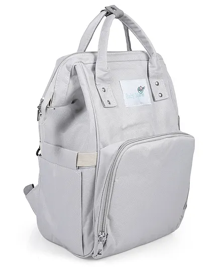 Baby Moo Diaper Bag Maternity Backpack Solid Print - Grey