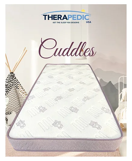 Therapedic Cuddles Quilted Covered Plush & Memory Support Mattress - Purple & White