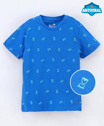 Proteens - Bodycare Half Sleeves T-Shirt Hourglass Print - Blue