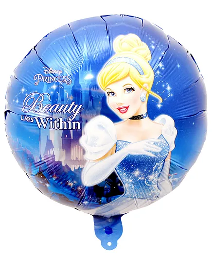Sparkloon Princess Cinderella Round Foil Balloon Blue - Height 48.26 cm