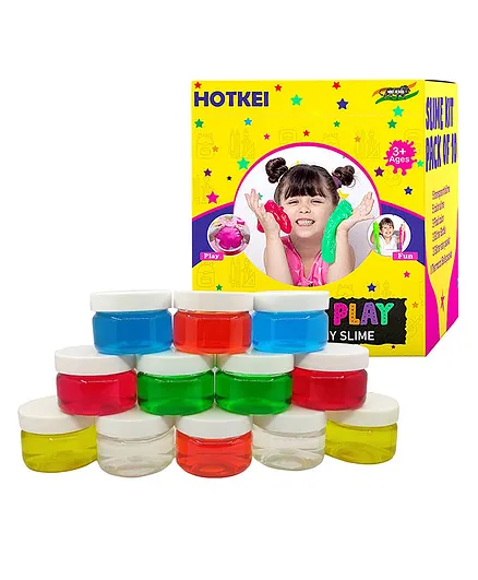 Hotkei Scented DIY Magic Slime Gel Jelly Pack of 12 Multicolour - 50 gm each
