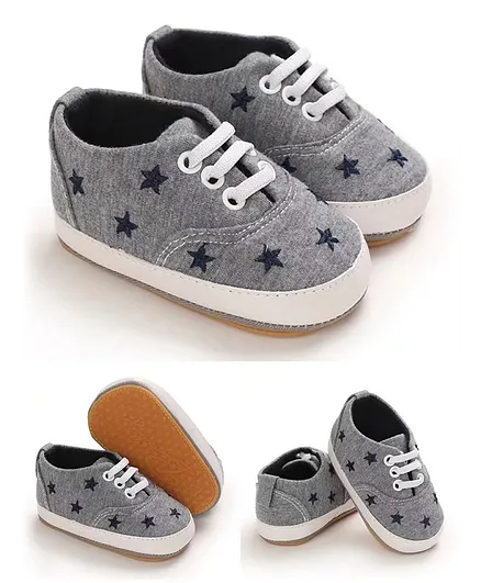 Little Hip Boutique Casual Wear Star Booties - Grey