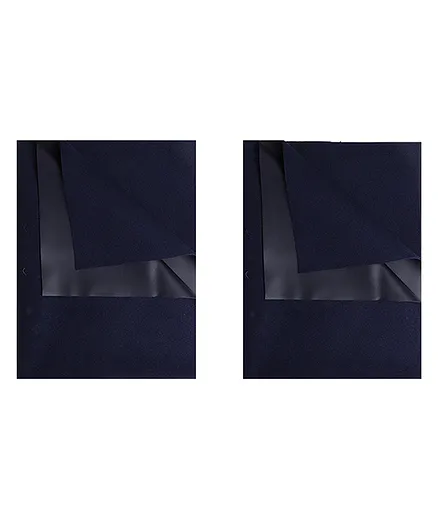 Enfance Nursery Fast Dry Baby Mat Small Pack of 2 - Navy Blue