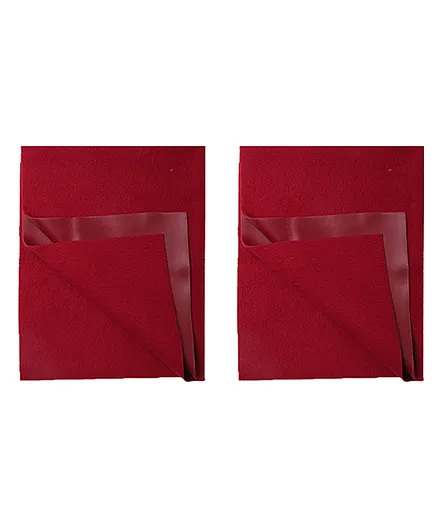 Enfance Nursery Fast Dry Baby Mat Small Pack of 2 - Maroon