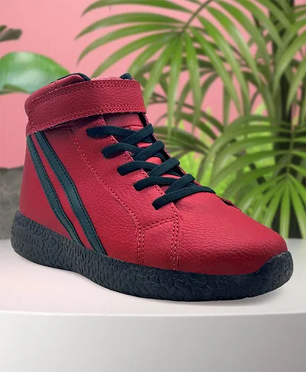 Buy KazarMax Unisex Stripes Ankle Length Velcro Closure Shoes