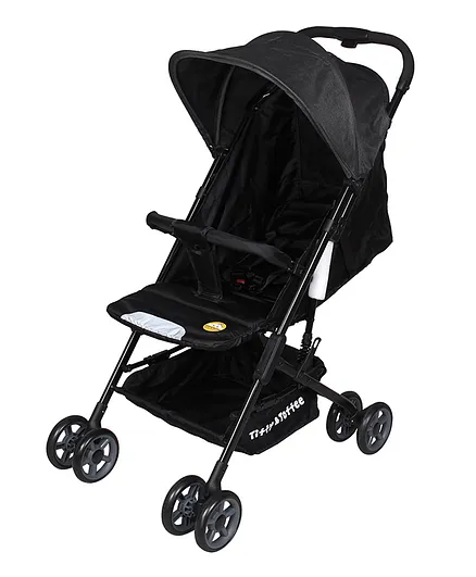 Tiffy & Toffee Light Travel Baby Stroller with Safety Harness - Black