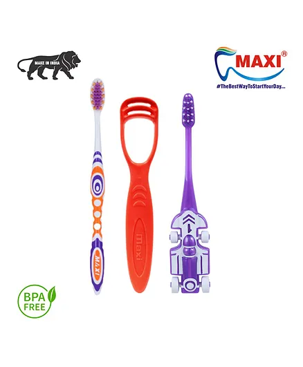 MAXI Mommy And Baby Oral Care Combo Pack of 3 - Multicolor