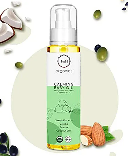 T&H Organics Calming Baby Massage Oil - 120 ml