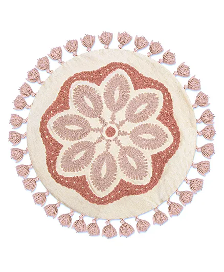 Crane Baby Parker Collection Mandala Pillow - Pink