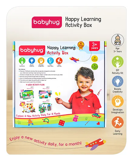 Babyhug Happy Learning Activity Box with 31 Activities - Multicolour