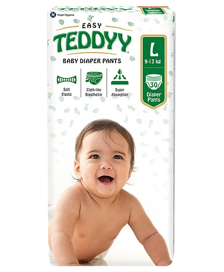 Teddyy Easy Baby Pant Style Dipaer Large Size - 30 Pieces