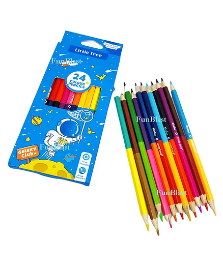 FunBlast Double Sided Color Pencils Set of 12 - Multicolor