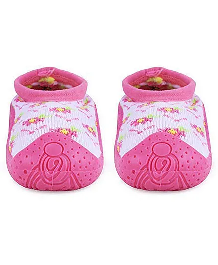 U-grow Baby Anti Skid Soft Socks Shoes - Pink