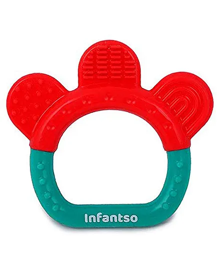 Infantso Non Toxic Food Grade Silicone Baby Ring Shape Teether - Green