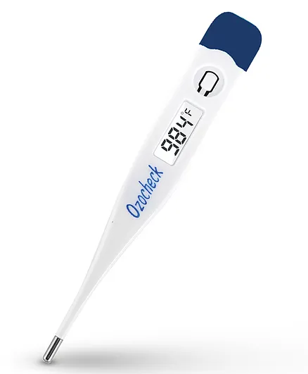 Ozocheck Fever Alarm & Beeper Alert  Digital Thermometer - White Blue