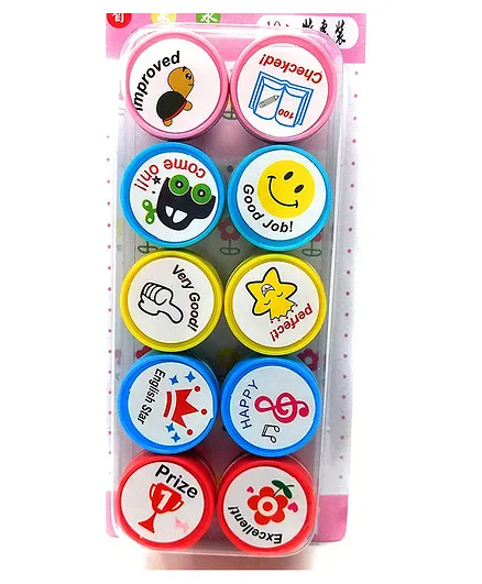 Crackles Motivation Sticker Stamps Pack of 10 - Multicolour