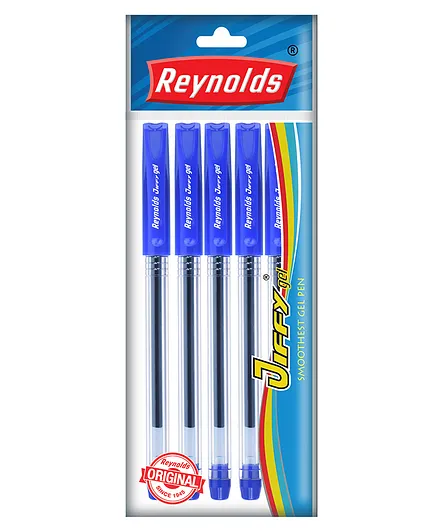 Reynolds Jiffy Gel Pens Pack of 5 - Blue