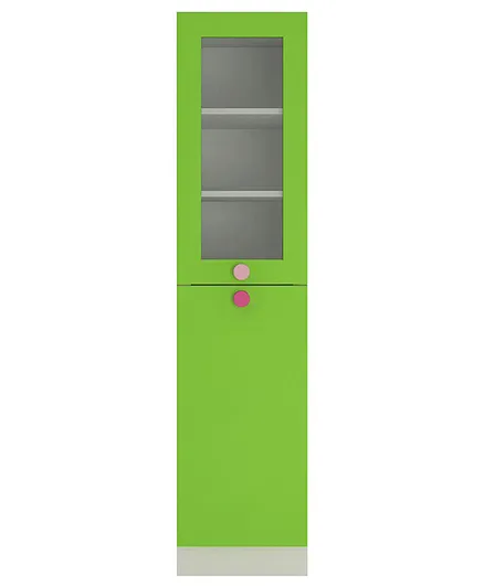 Adona Petite Kids Bookshelf Cum Storage Cabinet- Green