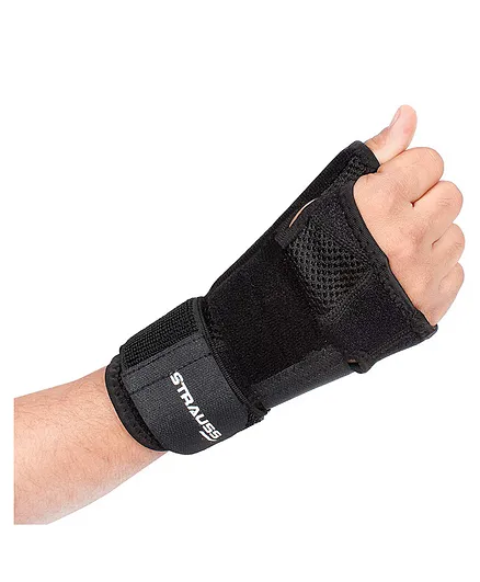 Strauss Thumb Support with Wrist Wrap - Black