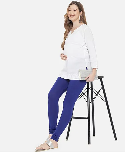 Aujjessa Full Length Maternity Legging - Royal Blue