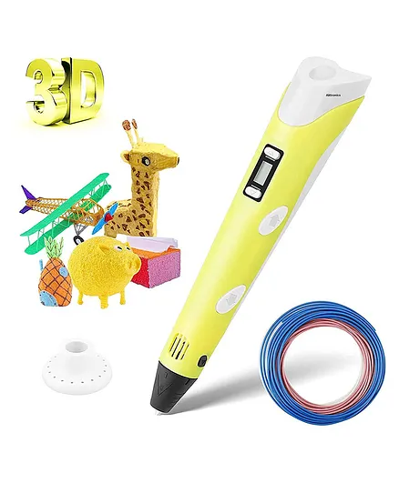 Niyamat 3D Drawing Intelligent Pen with PLA Filaments LED Display (Colour May Vary)