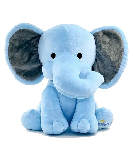 Frantic Elephant Soft Toy Blue Black - Height 25 cm