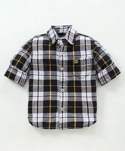 Buy US Polo Assn Full Sleeves Cotton Checks Shirt - Black for Boys (10-11  Years) Online in India, Shop at  - 10759275