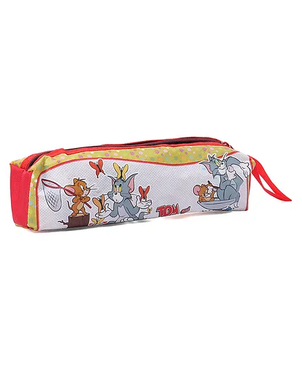 Tom & Jerry Pencil Pouch - White Yellow