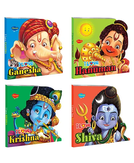 Books of Shiva Krishna Ganesh & Hanuman Set of 4 - English