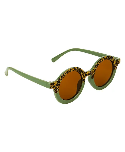Spiky UV Protection Round Sunglasses - Green
