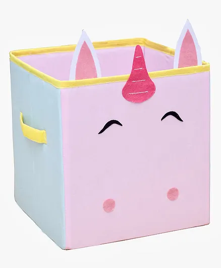 SNM Lucy Unicorn Storage Cube and Bins - PInk Blue