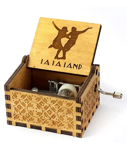 Eitheo La La Land Theme Wooden Handcrafted Music Box - Brown