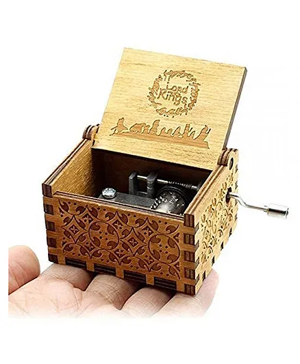 Eitheo Lord of Rings Theme Wooden Handcrafted Music Box - Brown